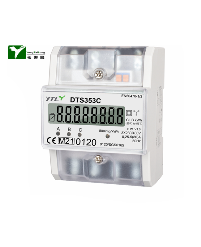 YTL Company DTS353C MAX 80A DIN Rail 3P 4 Model Electricity Meter MID B+D Certificate