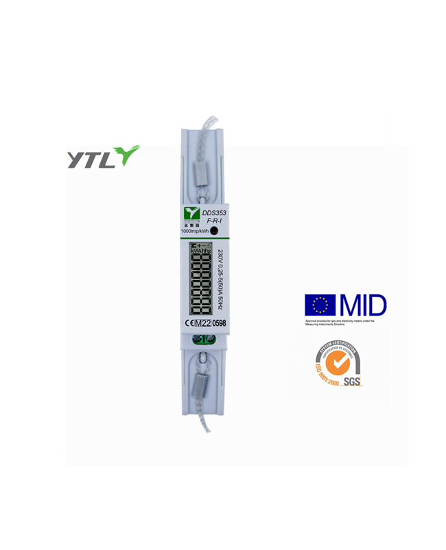 YTL DDS353 DIN Rail Electronic Watt Hour Meter CE MID B+D Approved
