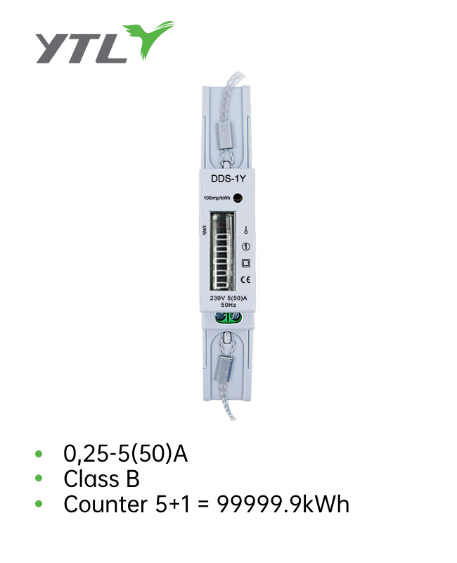 YTL 1 Phase 1 Module smallest Din-Rail mounted Power Meter 