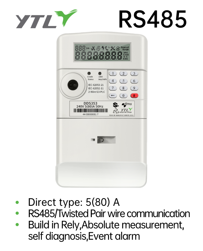 YTL Prepaid Energy Meter Split Type 1P 2 Module Smart Watt Hour Meter Module