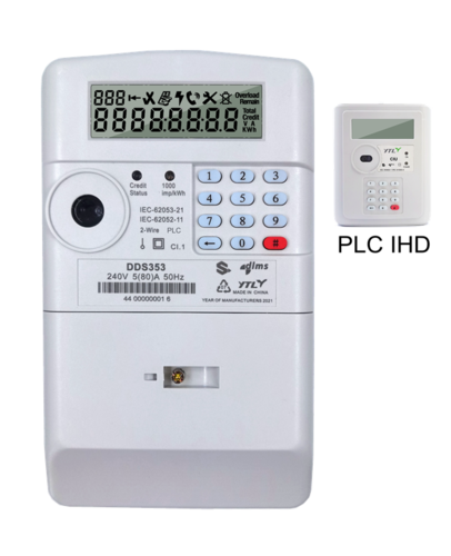 240V STS prepayment Smart kWh Meter with PLC IHD