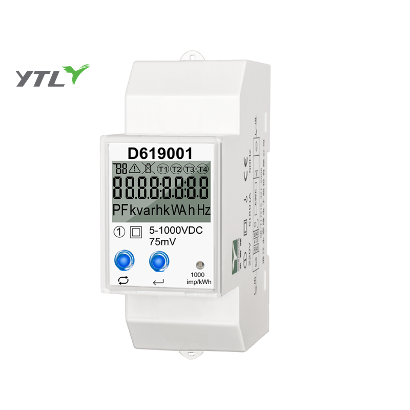 YTL DC meter DEM2D series 5~1000VDC Din-Rail 1P 2 Wire Two Channel CE Certificate Electricity Pulse Meter