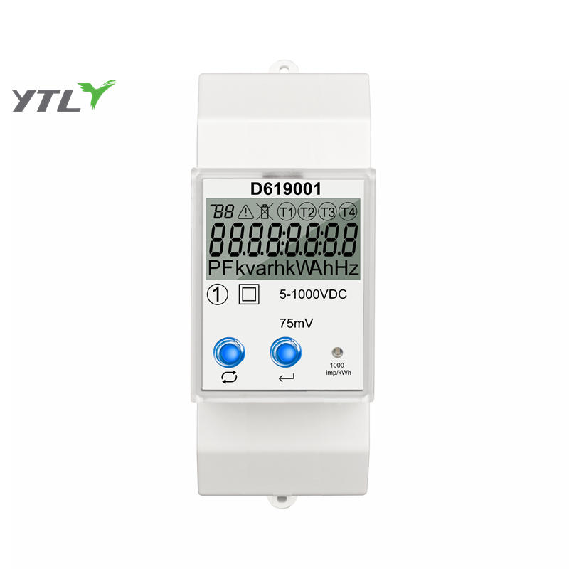 YTL DC meter DEM2D series 5~1000VDC Din-Rail 1P 2 Wire Two Channel CE Certificate Energy Monitor Meter