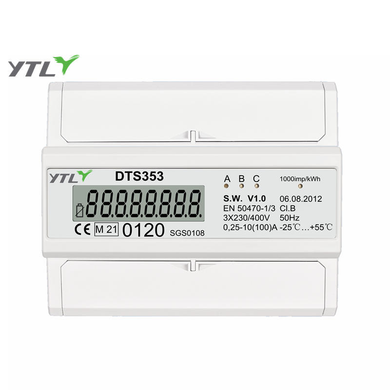Modbus Protocol And 645 Protocol Built-In 90A Relay Three Phase Mounted Metering Device