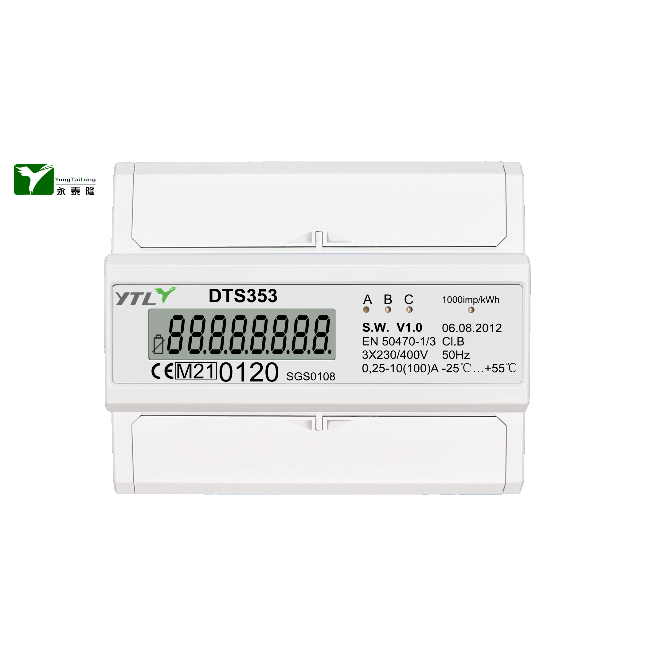 Modbus Protocol And 645 Protocol Built-In 90A Relay smart three phase Power meter