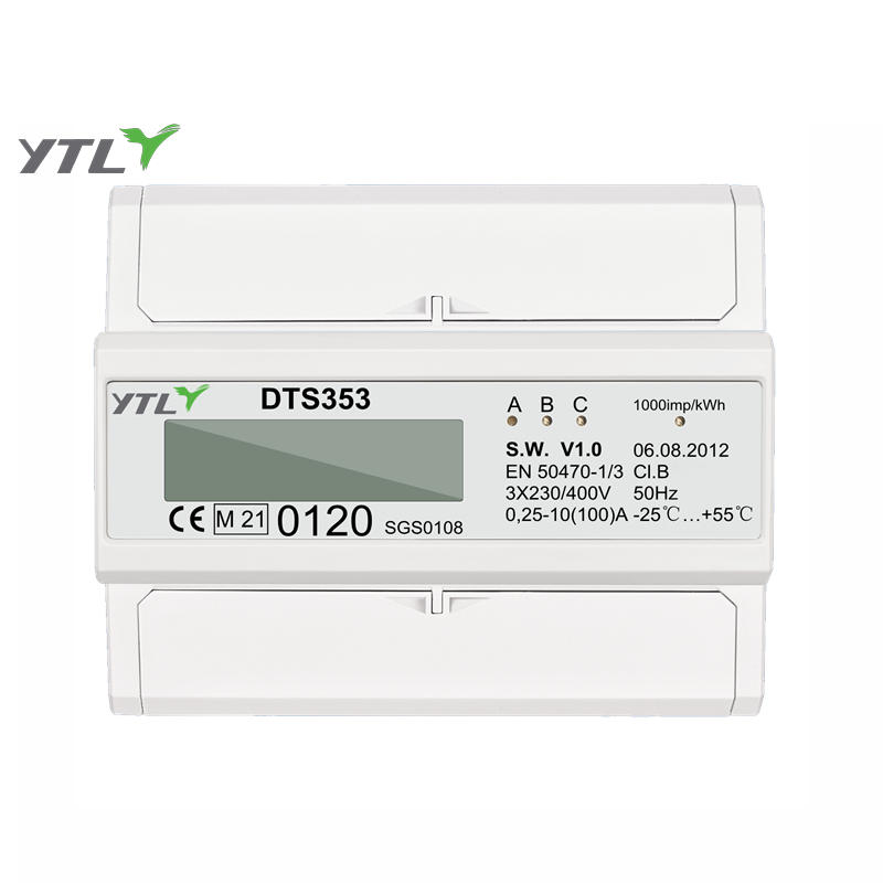 YTL DTS353 0.25-5(80)A DIN Rail Three Phase Power Meter Company MID Certified