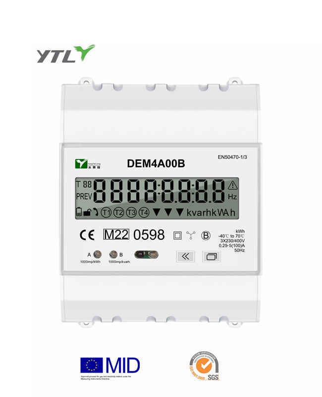 YTL Wholesale 1000imp/kvarh DIN Rail 3P 4W CE Approved Electricity Meter 