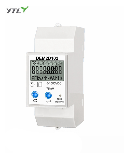 YTL DC meter DEM2D series 75mV Din-Rail 1P 2W Export electricity meter comply with EN50470-4