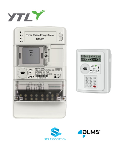 YTL prepaid meter 415V Split Type 3 Phase 4 Module Two Channel STS Certificated Energy Meter