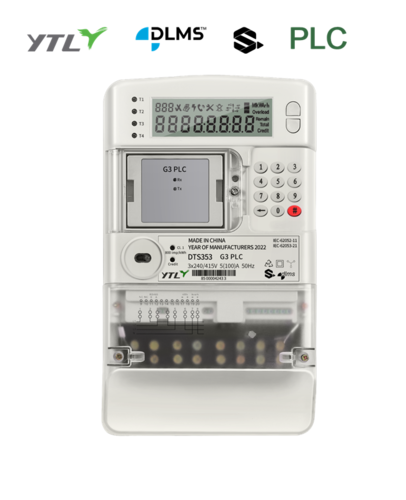 YTL 3p prepaid energy meter Ciu wall mounted PLC communication