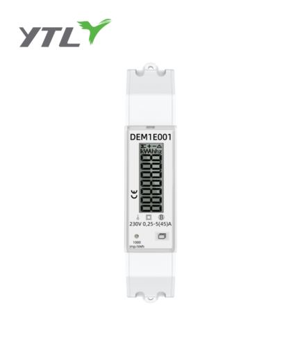 YTL DEM1E MAX 45 A Din-Rail 1 Phase 1w Dual Channel MID Certified Electricity Pulse Meter