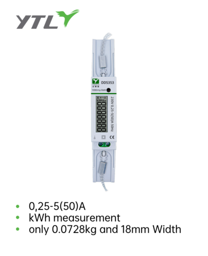 YTL DDS353 50A DIN Rail MID Approved Energy Meter For Solar System