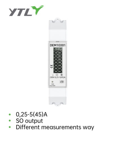 YTL DEM1E001 DIN Rail Singlephase 1W Submeter Wholesale Power Meter Supplier
