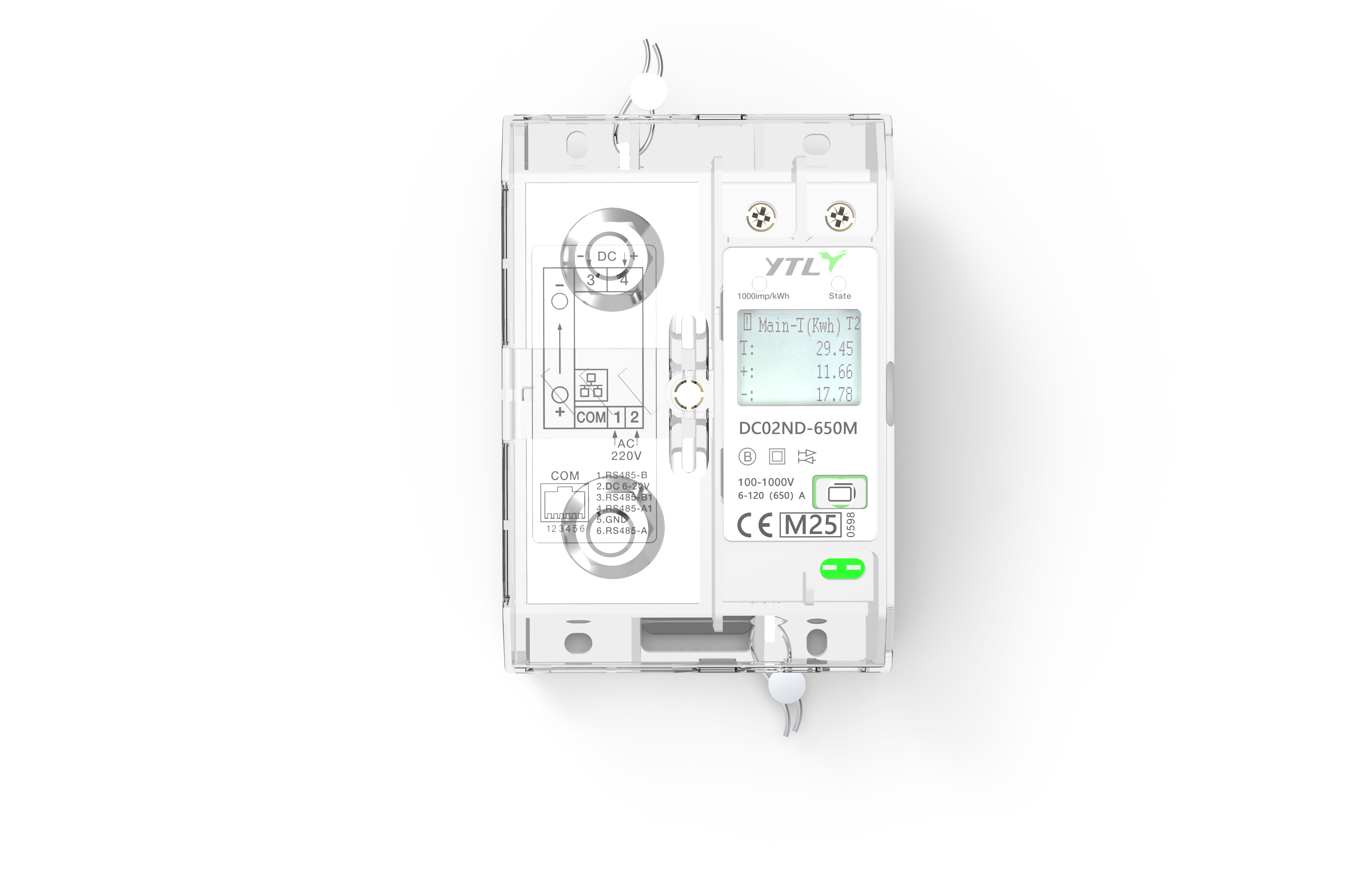 YTL DC02ND series direct DC energy meters 650A