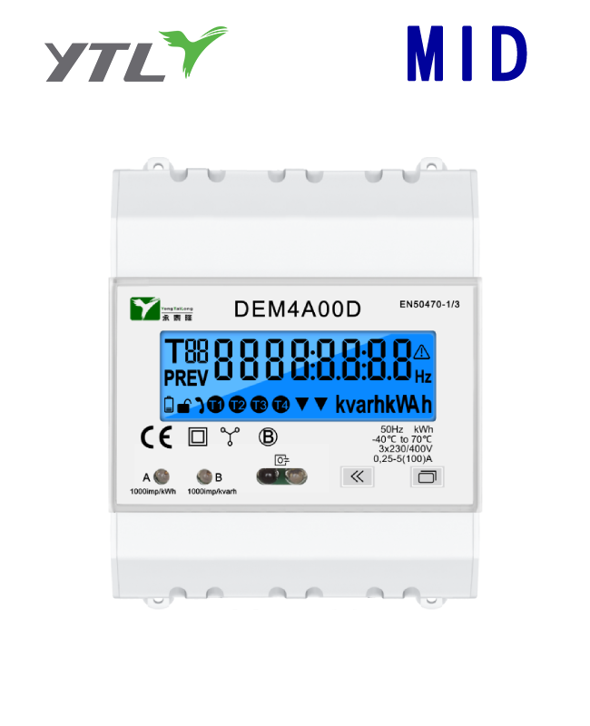 YTL DEM4A MAX 100A DIN Rail 3 Phase Meter mbus protocol