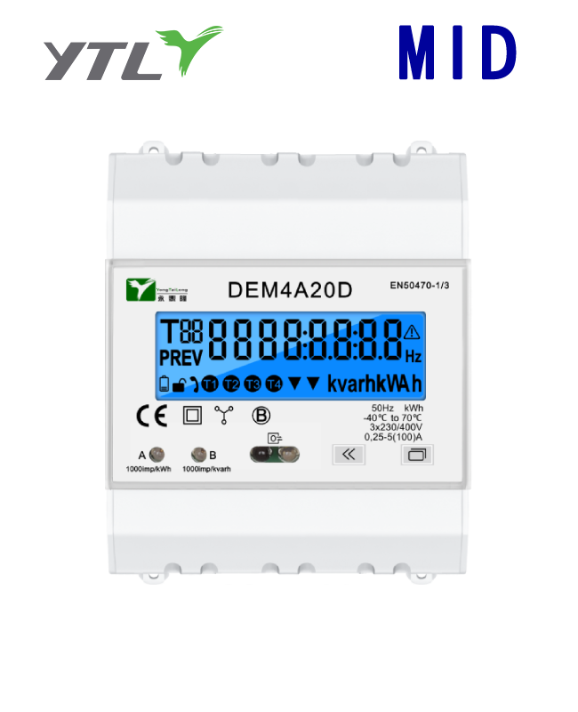 YTL DEM4A 100A Energy meter with RS485 Communication 