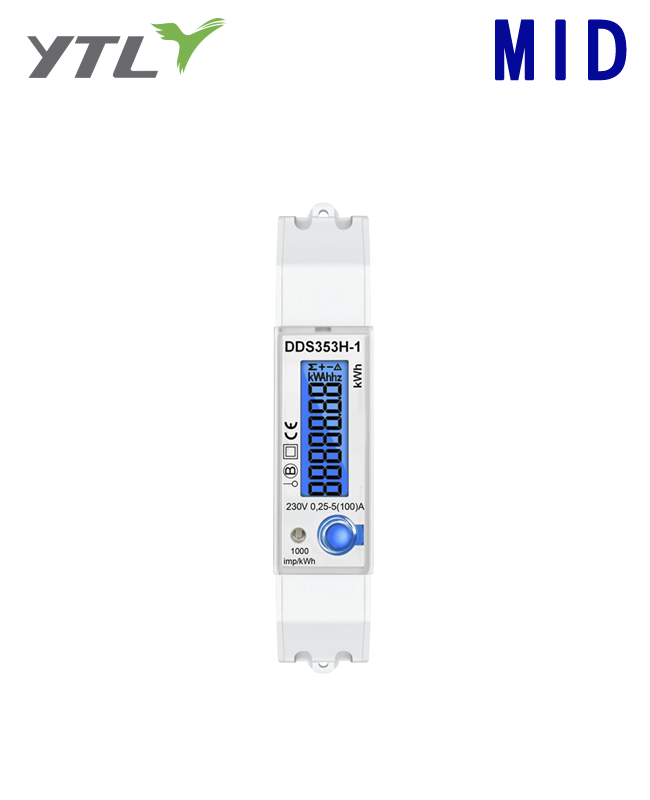 YTL DDS353H Din-Rail Single Phase 1 Module PV  Power Meter 